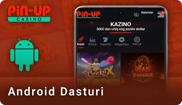 Casino o'ynash uchun Android ilovasi Pin Up-APK faylini yuklab oling