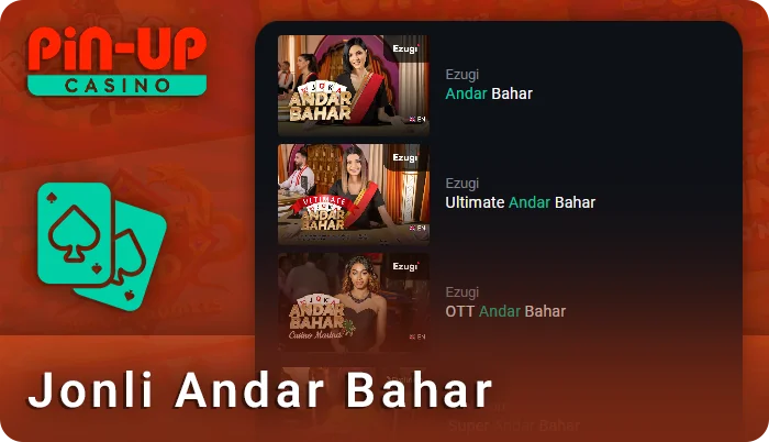 Pin Up onlayn o'yin Andar Bahar